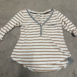 Anthropologie 3/4 sleeve shirt medium